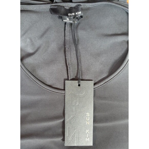 NEW Sun Kim Top Women Size Small Gray Minimalist Lagenlook Pullover Tunic - Picture 6 of 9